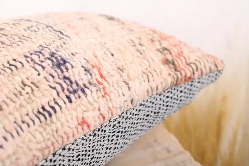 Antique Pillows, Pillow for Sofa, Yoga Pillow, Pillow Sham, 8x16 Blue Pillow Sham, Vintage Kilim Pillow, Office Chair Cushion Cover - 6