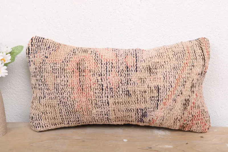 Antique Pillows, Pillow for Sofa, Yoga Pillow, Pillow Sham, 8x16 Blue Pillow Sham, Vintage Kilim Pillow, Office Chair Cushion Cover - 2