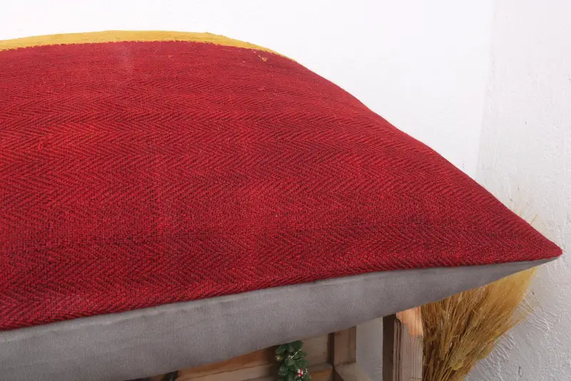 Vintage Kilim Throw Pillow, 28x28 Red Pillow Case, Pillow Sham, Boho Pillow, Kilim Pillow, Morroccon Kilim Cushion Cushion Case - 6