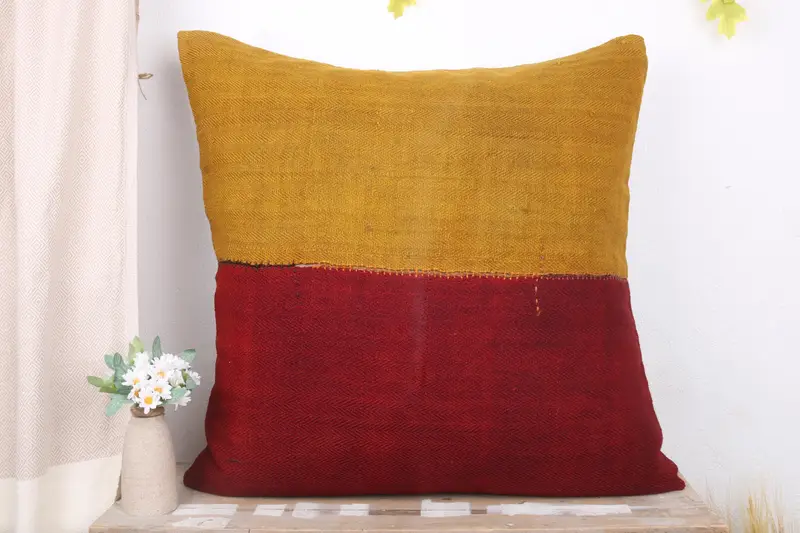 Vintage Kilim Throw Pillow, 28x28 Red Pillow Case, Pillow Sham, Boho Pillow, Kilim Pillow, Morroccon Kilim Cushion Cushion Case - 2