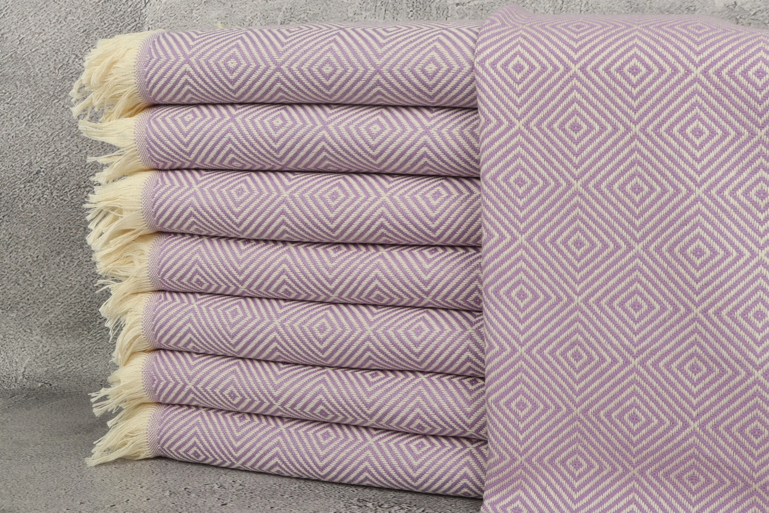 Personalized Gift Dark Lilac Cotton Dish Towel, 20x28 Inches - 1