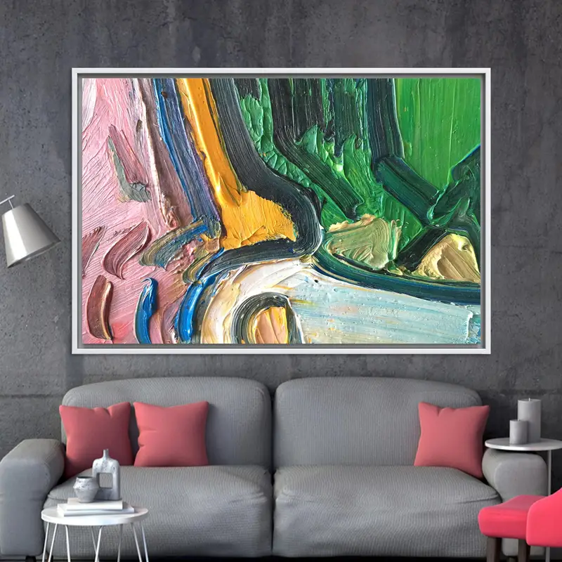 鮮やかなプリントキャンバス: 3D 効果のあるアクリルアート