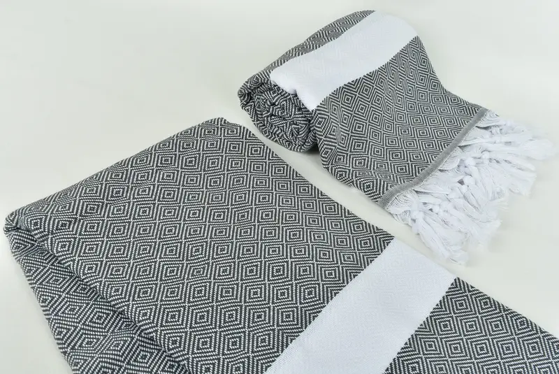 Turkish hand towel, 70x40 Cotton Diamond Towel, Bachelor Gifts, Bulk Order Towel, Home Gift, Beach Size Towel, Turkish Towel Beach, Monogram Towels - 7