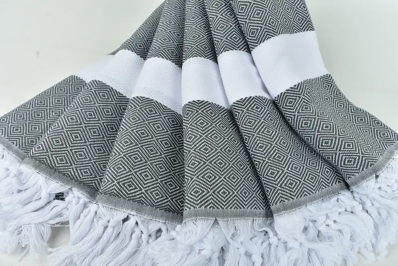 Turkish hand towel, 70x40 Cotton Diamond Towel, Bachelor Gifts, Bulk Order Towel, Home Gift, Beach Size Towel, Turkish Towel Beach, Monogram Towels - 4