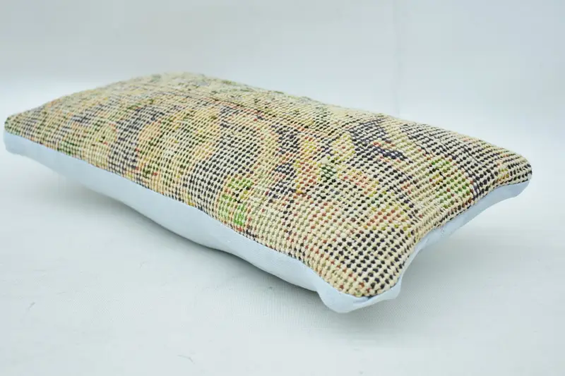 Toss Cushion Case, Handmade Kilim Cushion, Vintage Kilim Pillow, 8x16 Beige Pillow Sham, Home Decor Pillow, Cushion, Pattern Throw Cushion Case - 6