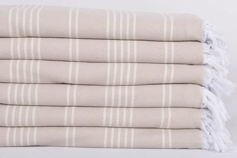 Monogram Blanket, 96x70 Cotton Striped Towel, Personalized Blanket, Custom Shower Curtain, Boho Throw Blankets, Organic Beach Blanket, Couch Cover - 3