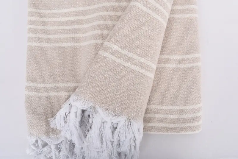 Monogram Blanket, 96x70 Cotton Striped Towel, Personalized Blanket, Custom Shower Curtain, Boho Throw Blankets, Organic Beach Blanket, Couch Cover - 8