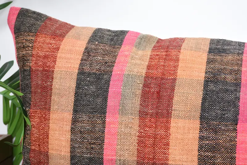 Interior Designer Pillow, 16x48 Pink Cushion Case, Armchair Cushion, Sofa Bolster Cushion Case, Boho Pillow, Kilim Pillow Cover, Cushion Cover - 2