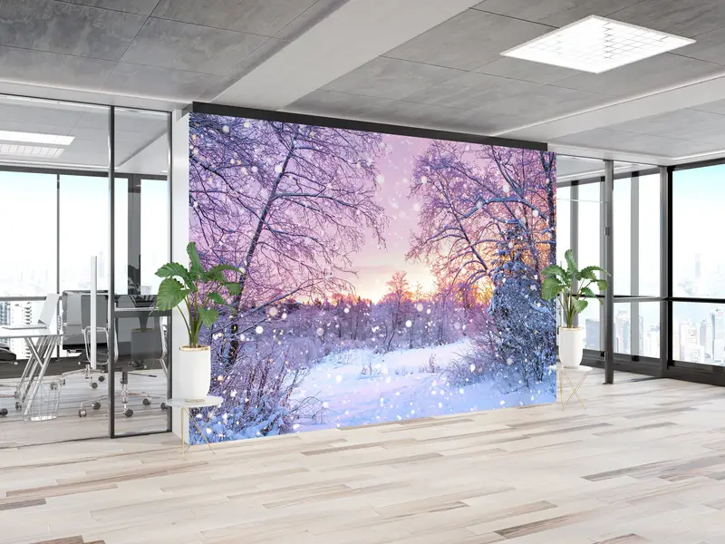 雪の景色、雪の壁のポスター、雪の壁の印刷、風景の壁の絵画、自然の風景の壁の印刷、壁の印刷のビュー - 8