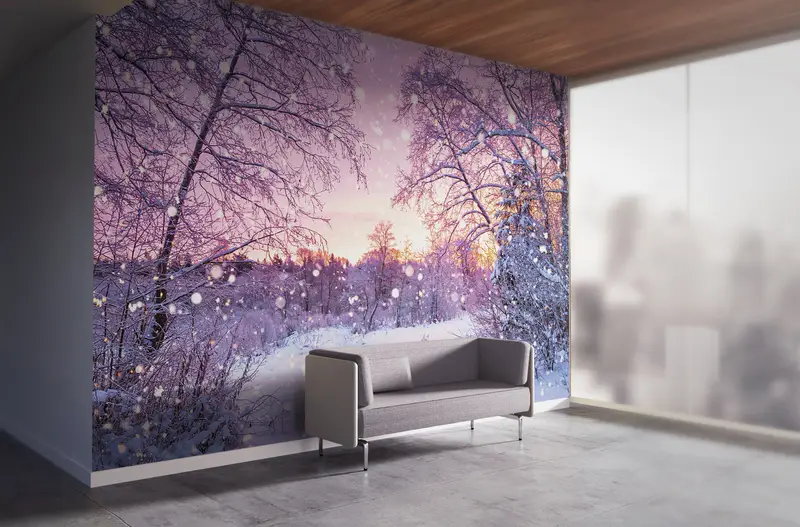 雪の景色、雪の壁のポスター、雪の壁の印刷、風景の壁の絵画、自然の風景の壁の印刷、壁の印刷のビュー - 6