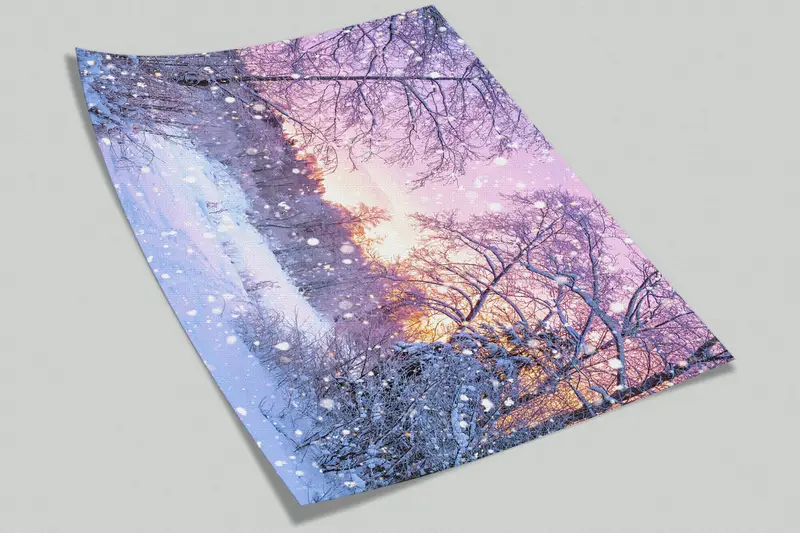 雪の景色、雪の壁のポスター、雪の壁の印刷、風景の壁の絵画、自然の風景の壁の印刷、壁の印刷のビュー - 10