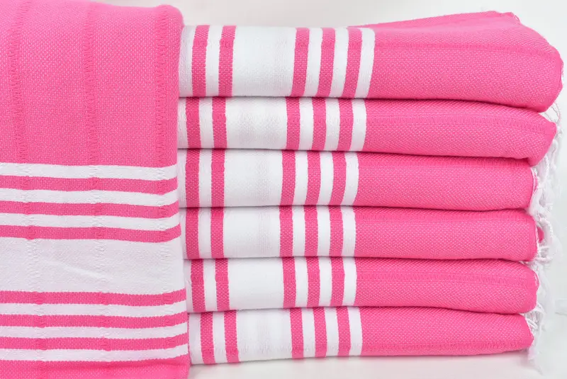 Bathroom Towel, Beach Towel Bulk, Bachelorette Party Decorations, Personalized Home Gift Wedding, Thin towel, 70x40 Cotton Striped Towel - 1