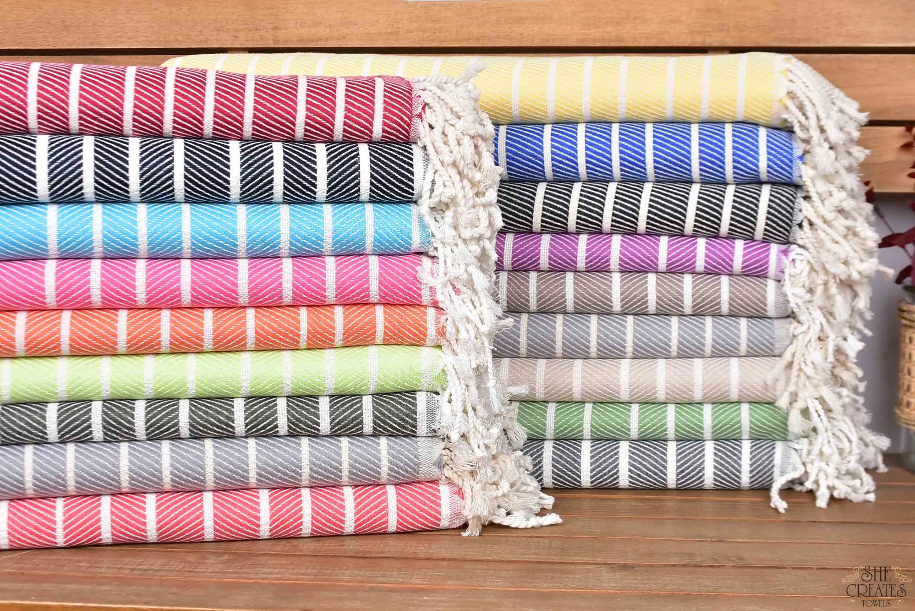 Bamboo Herringbone Towel Beige, Personalized Wedding Gift, 40x70 Inches - 1