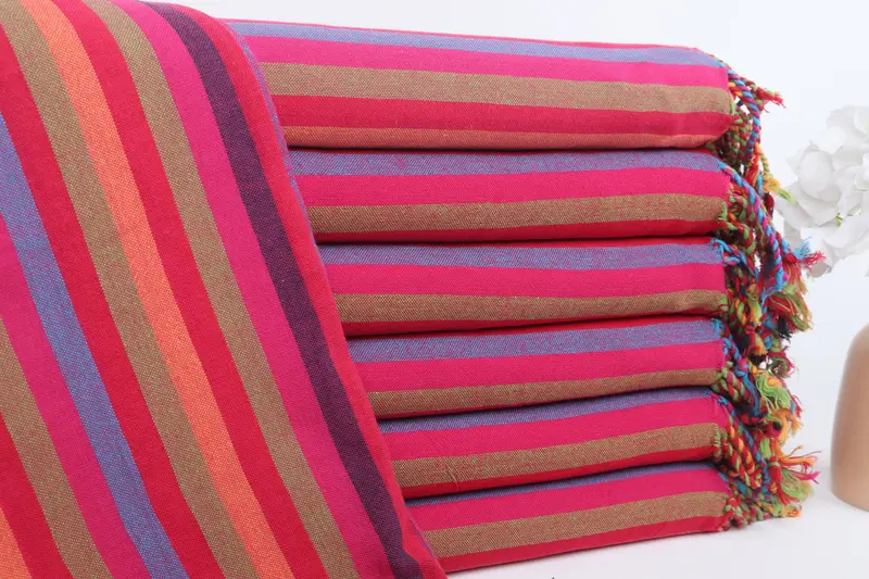 Valentines Day Gift, Bachelor Bachelorette Party Favors, 70x36 Cotton Striped Towel, Beach towel, Wedding Gifts Towel, Girl Trip Party Favor - 1