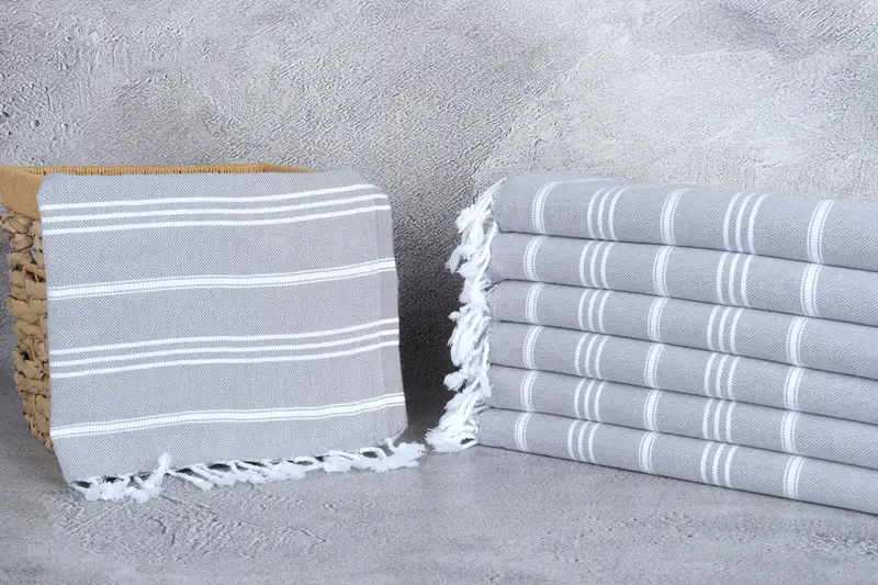 Bridesmaid Towel, Wedding Gift, Wedding Anniversary Gift, Valentines Day Gift Idea, 40x24 Cotton Striped Towel, Custom Hand Towel, Bathroom Towels - 3