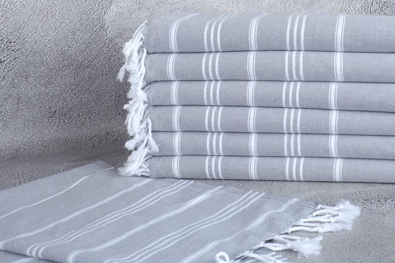Bridesmaid Towel, Wedding Gift, Wedding Anniversary Gift, Valentines Day Gift Idea, 40x24 Cotton Striped Towel, Custom Hand Towel, Bathroom Towels - 2