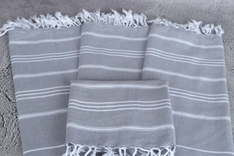Bridesmaid Towel, Wedding Gift, Wedding Anniversary Gift, Valentines Day Gift Idea, 40x24 Cotton Striped Towel, Custom Hand Towel, Bathroom Towels - 4