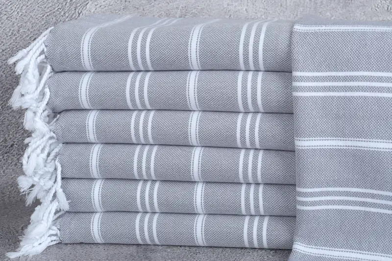 Bridesmaid Towel, Wedding Gift, Wedding Anniversary Gift, Valentines Day Gift Idea, 40x24 Cotton Striped Towel, Custom Hand Towel, Bathroom Towels - 1