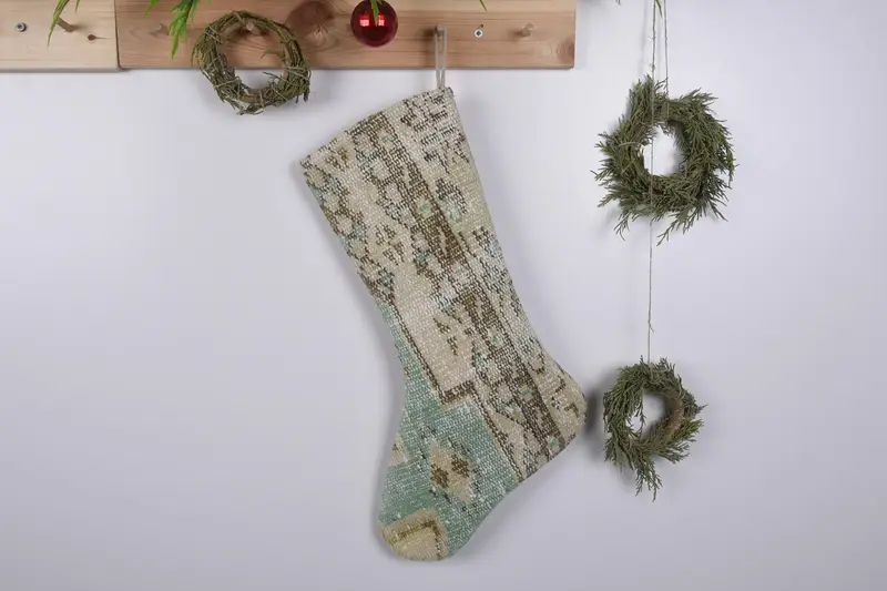 19 inç Noel Süsleri Desenli Çorap, Şenlikli Tatil Çorabı