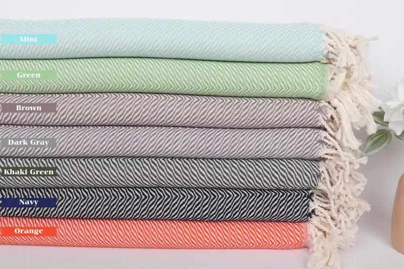 Bachelorette Party Gift, 70x40 Cotton Chevron Towel, Gift For Best Friend, Personalized Beach Towel, Turkish Towel Set, Handmade Gift, Pool Towels - 1