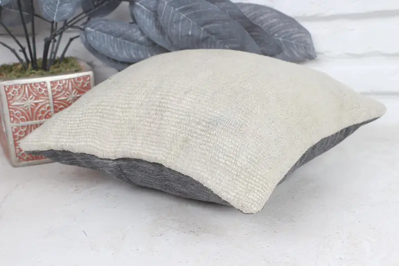Vintage Kilim Pillow, Turkish Pillow, Wholesale Pillow Case, Pillow for Sofa, 12x12 Beige Cushion, Accent Throw Pillow, Cushion Case - 6