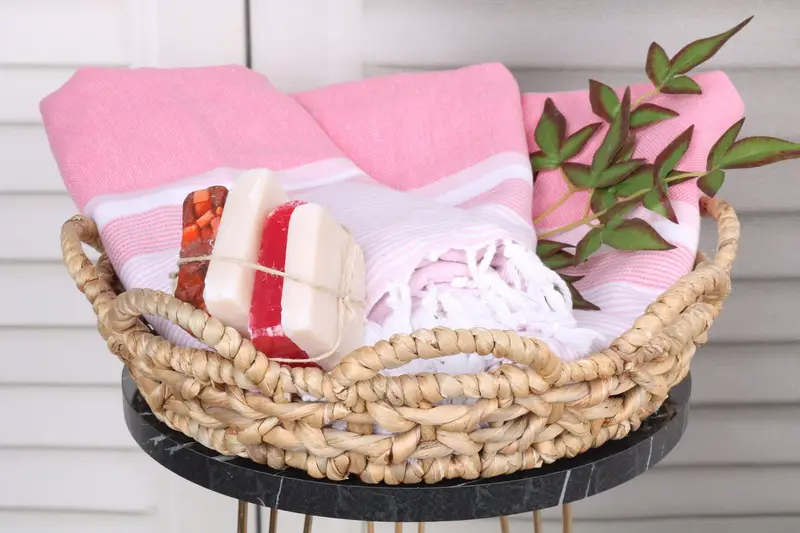 Best Friend Christmas Gift, 68x40 Cotton Striped Towel, Soft towel, Turkish Towel Beach, Turkish towel, Organic cotton peshtemal for spa and beach - 5