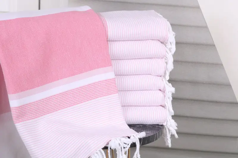 Best Friend Christmas Gift, 68x40 Cotton Striped Towel, Soft towel, Turkish Towel Beach, Turkish towel, Organic cotton peshtemal for spa and beach - 1