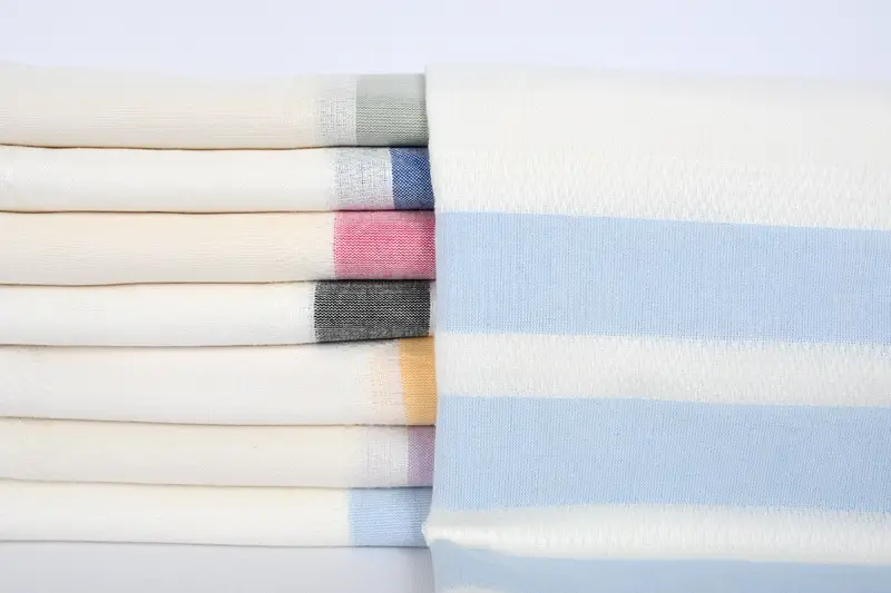 Pool Towels, Bachelorette Party Gift, 70x38 Cotton Striped Towel, Wedding Gift, Monogram Beach Towel, Scarf Towel, Guest Towel, Bridal Shower Favor - 1
