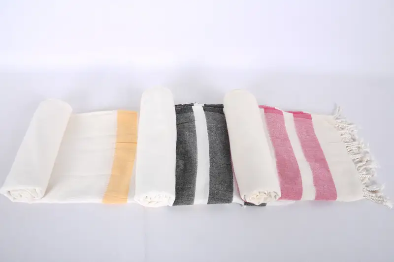 Pool Towels, Bachelorette Party Gift, 70x38 Cotton Striped Towel, Wedding Gift, Monogram Beach Towel, Scarf Towel, Guest Towel, Bridal Shower Favor - 5