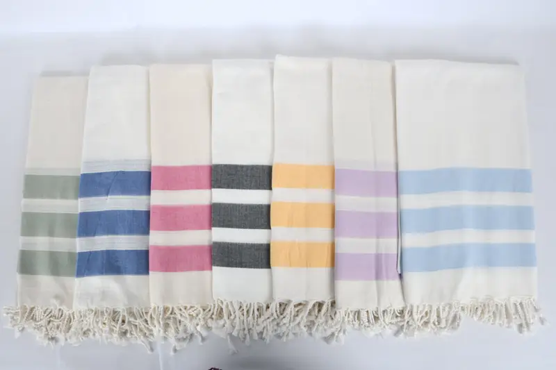 Pool Towels, Bachelorette Party Gift, 70x38 Cotton Striped Towel, Wedding Gift, Monogram Beach Towel, Scarf Towel, Guest Towel, Bridal Shower Favor - 3