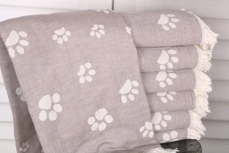 70x36 Cotton Paw Design Towel, Bachelor Gifts, Large Beach Towel Personalized, Custom Wedding Gift, Home Gift, Bridal Shower Favors, Bachelor Towel - 2