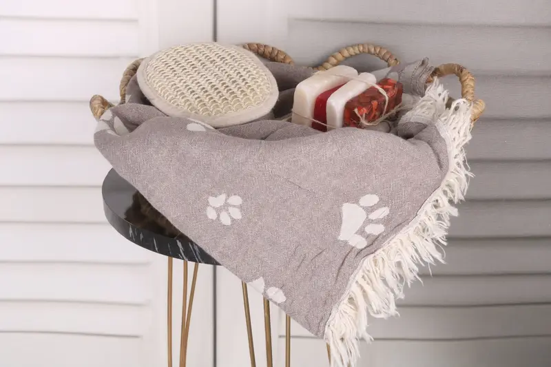 70x36 Cotton Paw Design Towel, Bachelor Gifts, Large Beach Towel Personalized, Custom Wedding Gift, Home Gift, Bridal Shower Favors, Bachelor Towel - 3