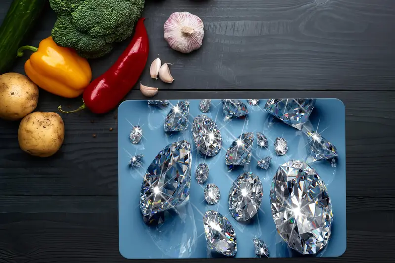 強化ガラスまな板、モダンなキッチンに欠かせない滑り止めの足付き