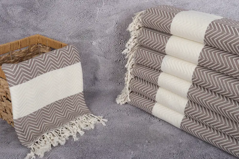 Home Gift, Custom Name Towel, Turkish Towel USA, Personalized Towel, Spa Gift Towel, Gym Towel, 70x40 Cotton Zig zag Towel, Monogrammed Beach Towel - 3