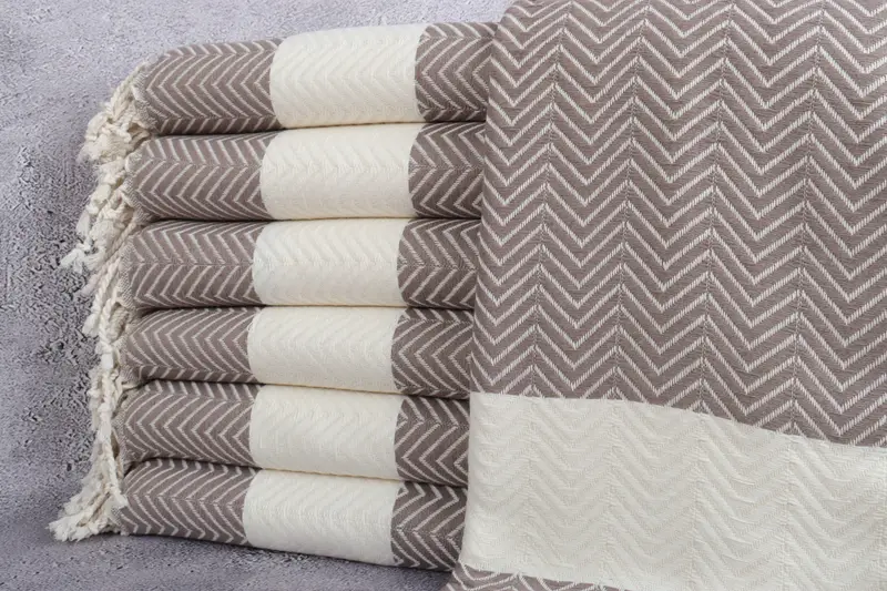 Home Gift, Custom Name Towel, Turkish Towel USA, Personalized Towel, Spa Gift Towel, Gym Towel, 70x40 Cotton Zig zag Towel, Monogrammed Beach Towel - 1