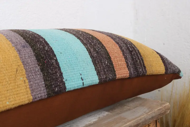 Pillow for Sofa, Cushion, Living Room Throw Cushion Case, Boho Pillow, Vintage Pillow, 12x36 Yellow Pillow Cover, Retro Throw Pillow Cover - 6