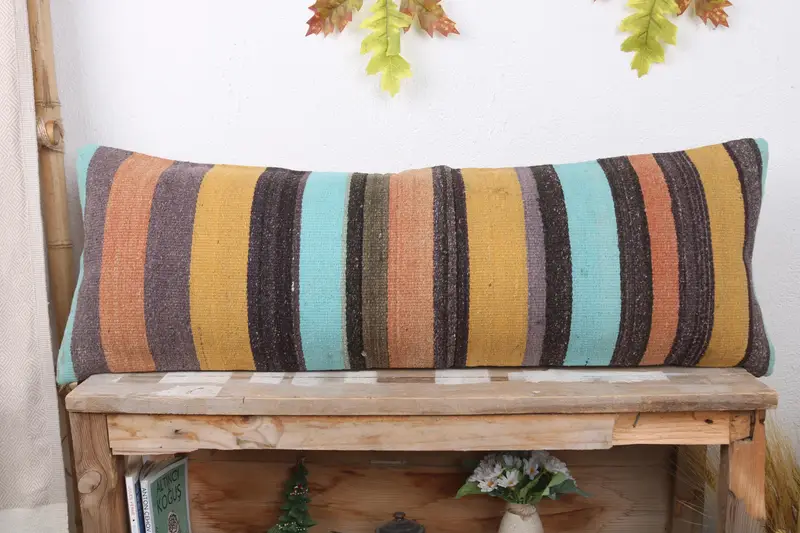 Pillow for Sofa, Cushion, Living Room Throw Cushion Case, Boho Pillow, Vintage Pillow, 12x36 Yellow Pillow Cover, Retro Throw Pillow Cover - 2