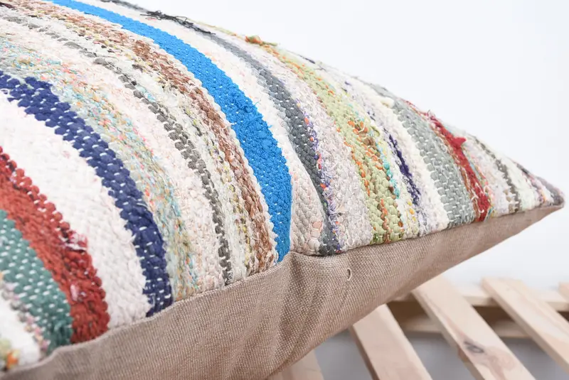 Authentic Cushion Case, Ethnic Throw Pillow Sham, Handmade Kilim Cushion, Kilim Pillow Cover, 24x24 Blue Pillow Cover, Cushion Case, Antique Pillows - 7