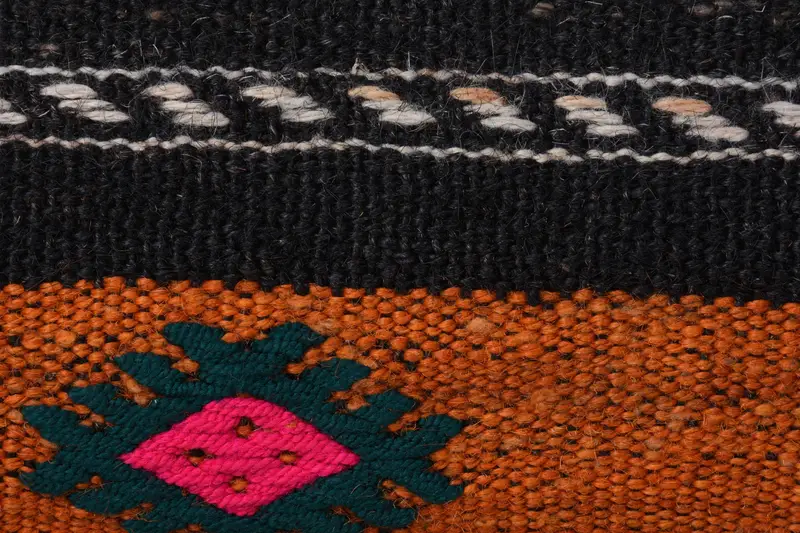 Pillow for Sofa, Ethnic Pillow Cover Pillow, Kilim Pillow, 12x24 Orange Pillow Cover, Kilim Cushion Sham, Pillow Cover, Yoga Pillow Case - 3