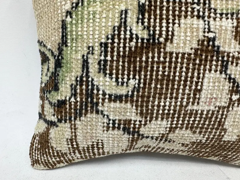 One Of A Kind Cushion, Cushion Case, 12x12 Brown Pillow Sham, Accent Cushion Case, Pillow for Couch, Vintage Kilim Pillow, Throw Kilim Pillow - 2