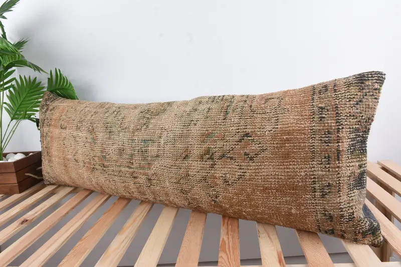 Bolster Throw Pillow Case, Vintage Pillow, Yoga Cushion Cover, Antique Pillows, Sofa Cushion, Gift Pillow, 16x48 Red Cushion Case, Cushion - 5