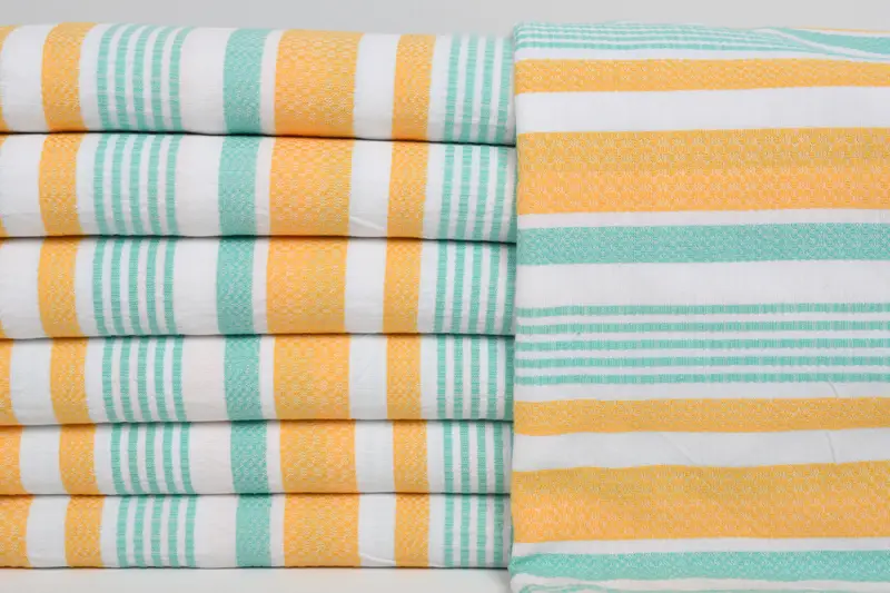 70x40 Cotton Striped Towel, Handwoven Turkish Towel, Custom Gift, Turkish Beach Towel Personalized, Turkish Towel USA, Bride Gift, Gift For Her - 1
