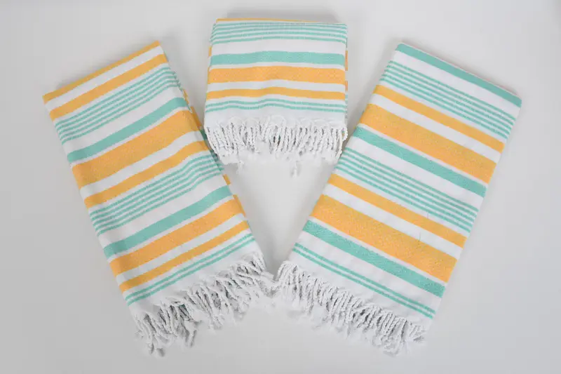 70x40 Cotton Striped Towel, Handwoven Turkish Towel, Custom Gift, Turkish Beach Towel Personalized, Turkish Towel USA, Bride Gift, Gift For Her - 6