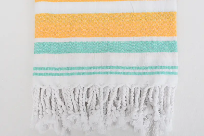 70x40 Cotton Striped Towel, Handwoven Turkish Towel, Custom Gift, Turkish Beach Towel Personalized, Turkish Towel USA, Bride Gift, Gift For Her - 3