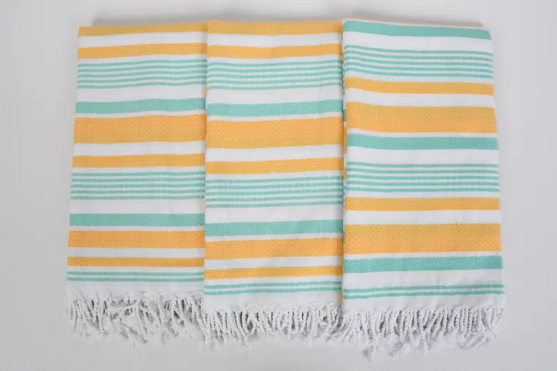 70x40 Cotton Striped Towel, Handwoven Turkish Towel, Custom Gift, Turkish Beach Towel Personalized, Turkish Towel USA, Bride Gift, Gift For Her - 7