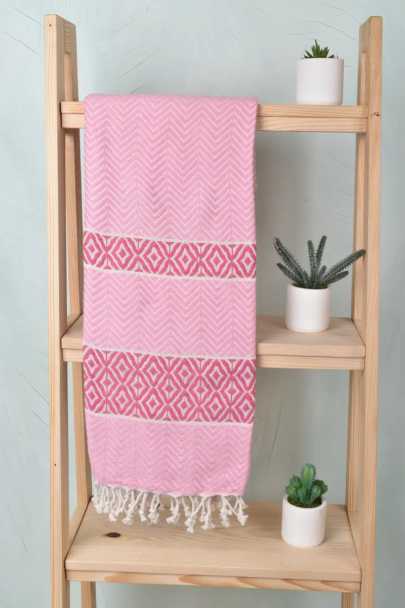 Embroidery Towels, Handwoven Turkish Towel, Hammam towel, Bachelor Bachelorette Party Favors, 70x40 Cotton Chevron Towel, Beach Towel Gift - 8