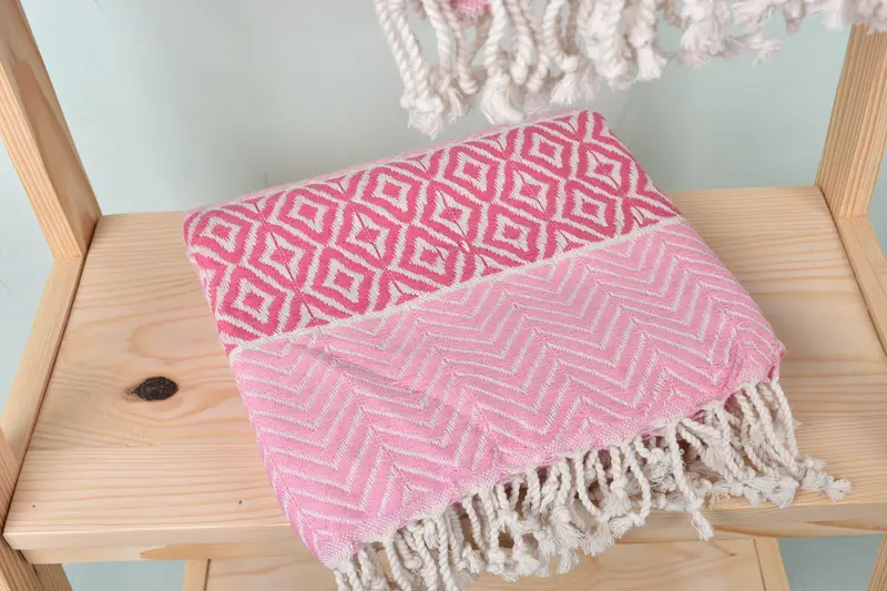 Embroidery Towels, Handwoven Turkish Towel, Hammam towel, Bachelor Bachelorette Party Favors, 70x40 Cotton Chevron Towel, Beach Towel Gift - 5