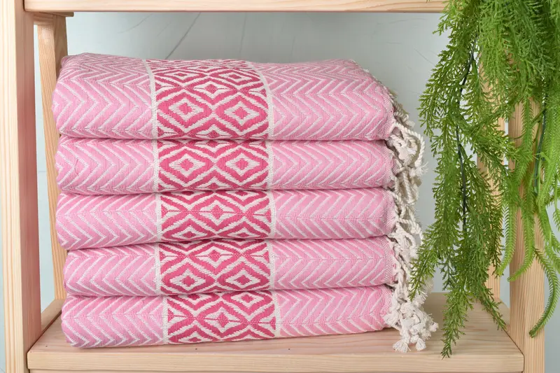Embroidery Towels, Handwoven Turkish Towel, Hammam towel, Bachelor Bachelorette Party Favors, 70x40 Cotton Chevron Towel, Beach Towel Gift - 2