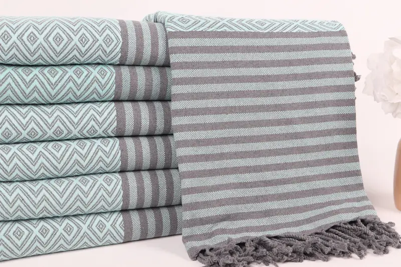 Travel towel, Bridal Party Gifts, Organic Turkish towel, Gift For Him, Cancun Bachelorette Party Gift Ideas, 70x40 Cotton Diamond Towel - 2