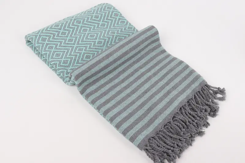 Travel towel, Bridal Party Gifts, Organic Turkish towel, Gift For Him, Cancun Bachelorette Party Gift Ideas, 70x40 Cotton Diamond Towel - 6